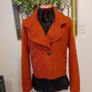 NWOT Pink Martini orange wool coat